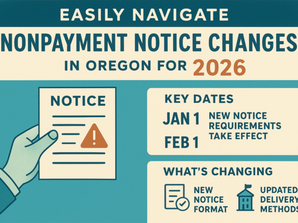 nonpayment notice changes oregon